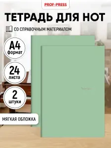 Нотная тетрадь А4, 24 листа, 2 штуки