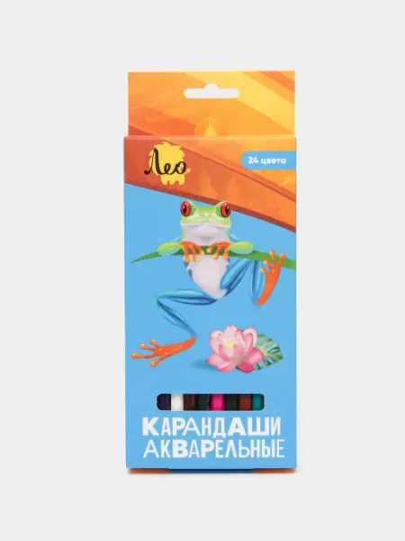 "Лео" "Ярко" LBSWP-24 набор акварельных карандашей, 4 х 24 цвета