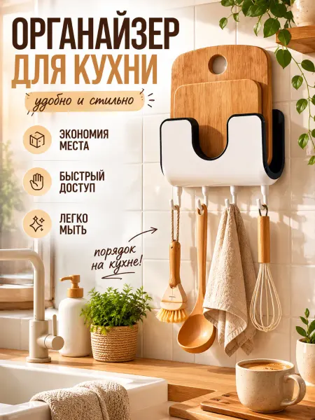 Органайзер для крышек и кухонных лопаток
