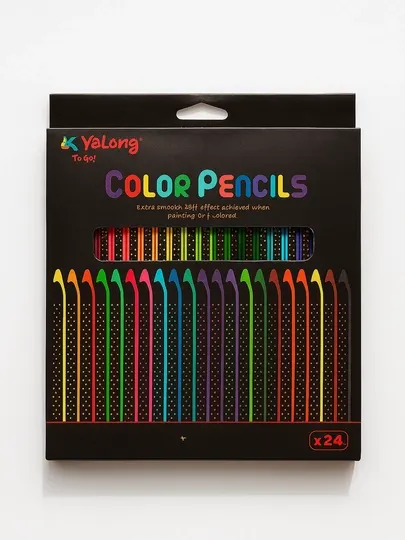Карандаши цветные Yalong 815062-24, 24 цветов