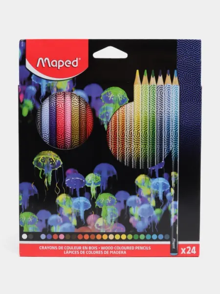 Карандаши цветные MAPED Deepsea Paradise, 831705, 24 цвета