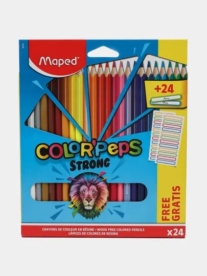 Карандаши цветные Maped STRONG X24 862726 24 FREE q0000013523