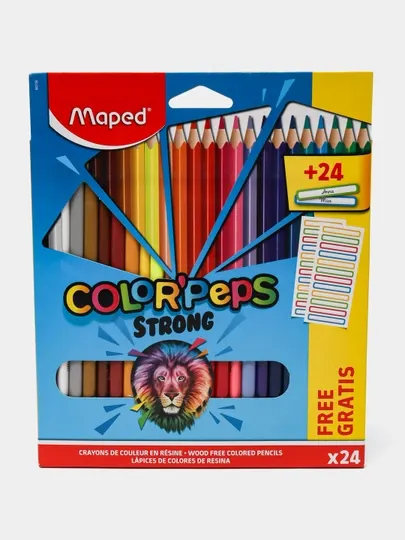 Карандаши цветные "Maped"(STRONG X24 862726 + 24 FREE)