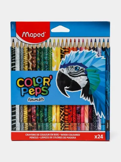 Карандаши 24 цветa, Maped Animals pencils