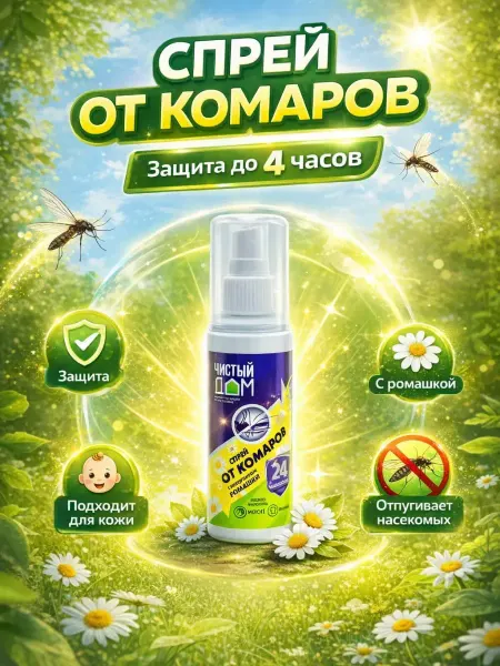 Bumblestar Спрей от комаров с ромашкой защита 24 часа