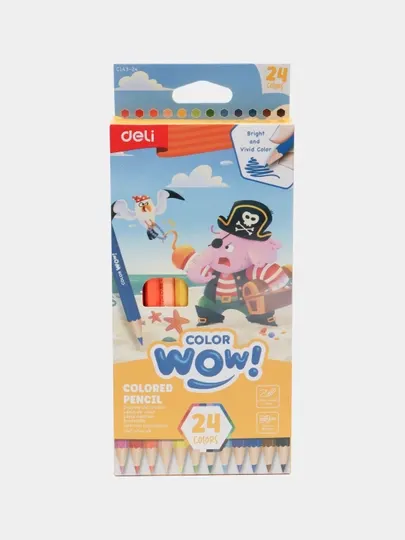 Цветные карандаши Deli EC143-24 COLORWOW!, 24 цвета