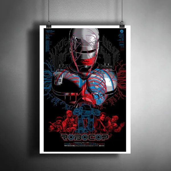 Постер плакат для интерьера "Фильм Пола Верховена: Робокоп. RoboCop"/ Декор дома, офиса, комнаты A3 (297 x 420 мм)