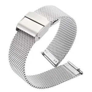 Браслет для часов миланское плетение Haspic 24 мм Silver
