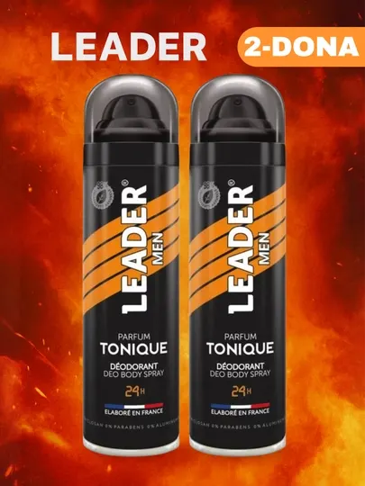 Мужской дезодорант LEADER MEN Parfum Tonique, 24 часа свежести, 2 шт