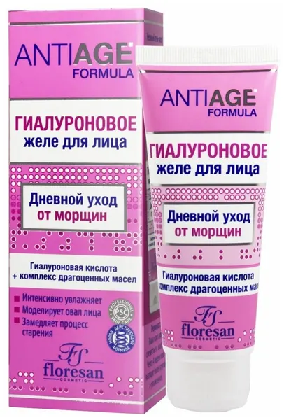 Floresan желе для лица Anti-Age Гиалуроновое дневное, 75мл