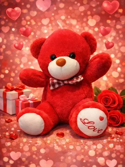 Мягкий плюшевый мишка 24 см — Love teddy, подарочная игрушка (разные цвета)