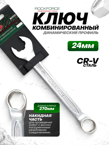 Rockforce Ключ комбинированный SuperLock с динамическим профилем 24мм