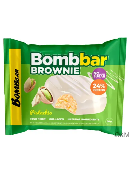 Печенье Bombbar Брауни фисташка 24% protein