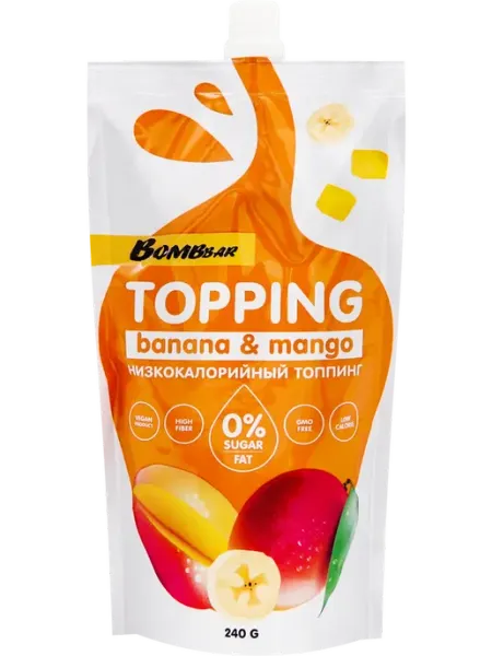 Соус банановый BOMBBAR Topping с манго 240г