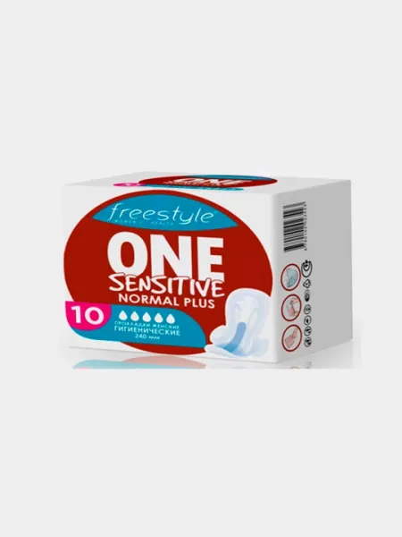 Прокладки женские гигиенические FreeStyle ONE SENSITIVE NORMAL PLUS, 240 мм, 8 шт