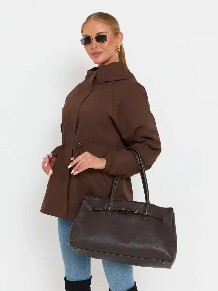 Linna Shop Ветровка удлиненная с капюшоном