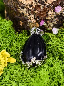 Подвеска из синего авантюрина / Кулон с натуральным камнем