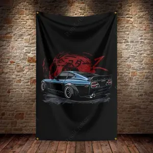 Флаг плакат баннер JDM Nissan 240Z Fairlady Datsun Ниссан
