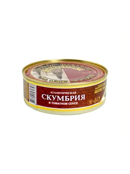 Riga Gold Скумбрия атлантическая в томатном соусе 240гр 24x