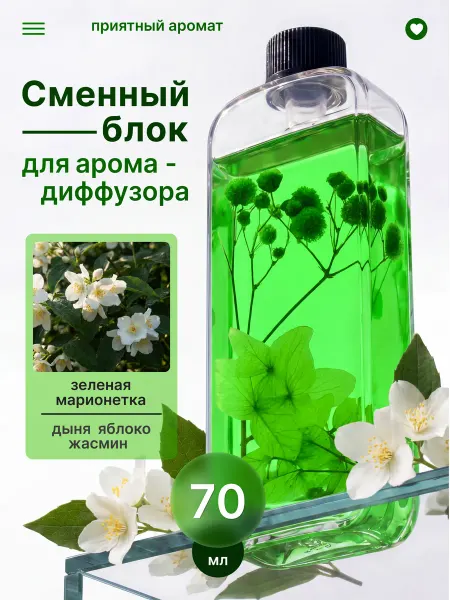 Сменный блок для авто. аромадиффузора (Зеленая марионетка)