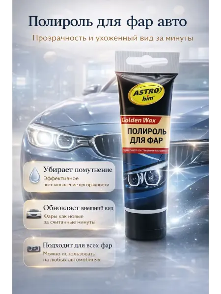 Мираа Полироль для фар авто восстановление прозрачности