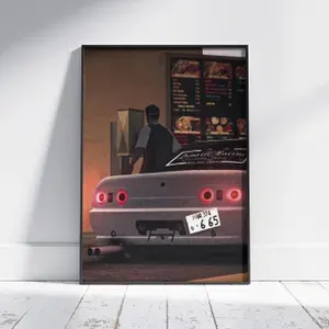 Плакат на стену для интерьера ЖДМ (Nissan Skyline GT-R 25) - Постер по японским машинам JDM формата А3 (30x42 см)