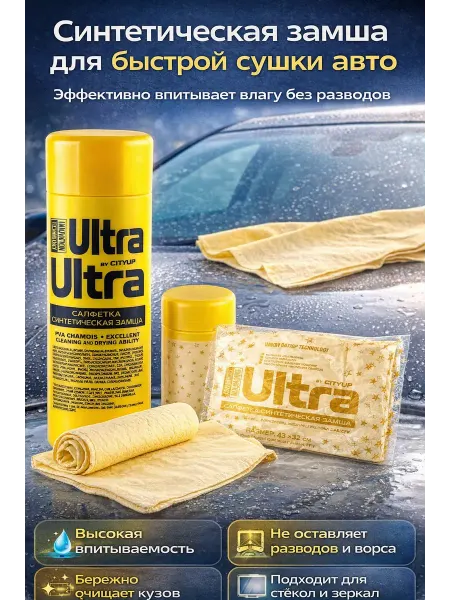 Идирис Салфетка для авто и дома, синтетическая замша