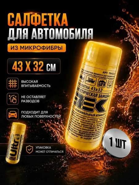 Салфетка из микрофибры для авто / Тряпка для машины