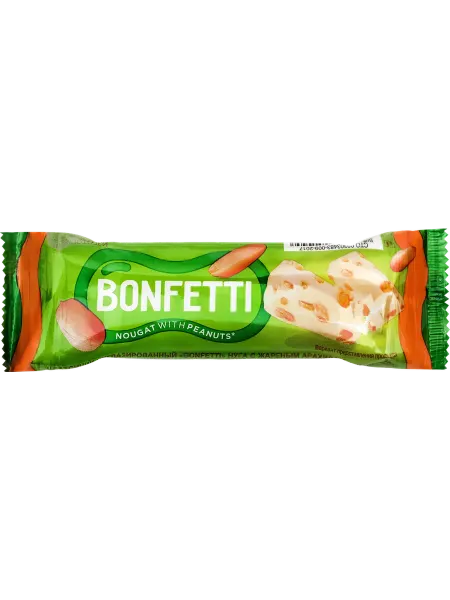 BONFETTI Батончик Нуга и арахис, 25г, 4шт