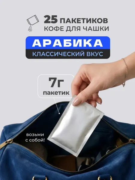 ENTE Кофе молотый для чашки арабика 25 пакетиков
