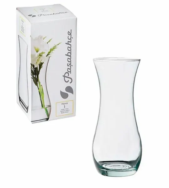 Ваза Pasabahce "Flora", стекло, настольная, 25 см, прозрачная