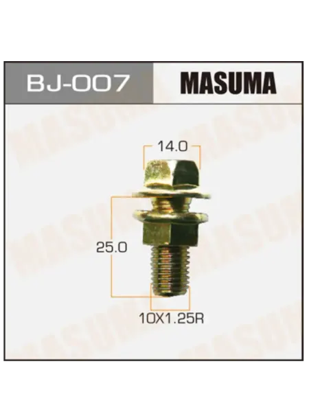 MASUMA Болт с гайкой М10x25x1.25 (набор 2 шт.)