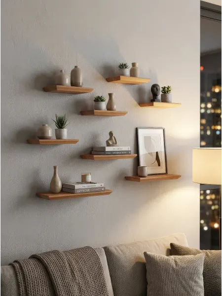 WSFurniture Полка деревянная настенная, 25 см