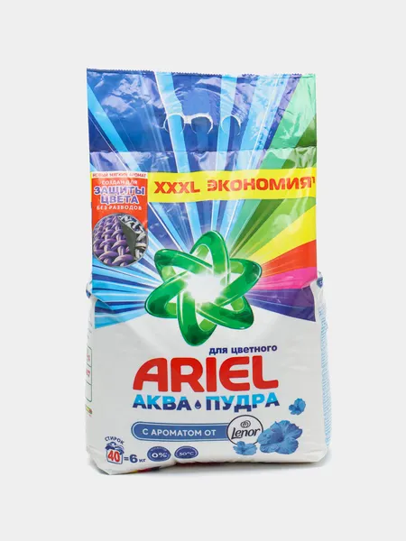 Стиральный порошок автомат, для цветного и белого белья, Ariel "Lenor", 6 кг