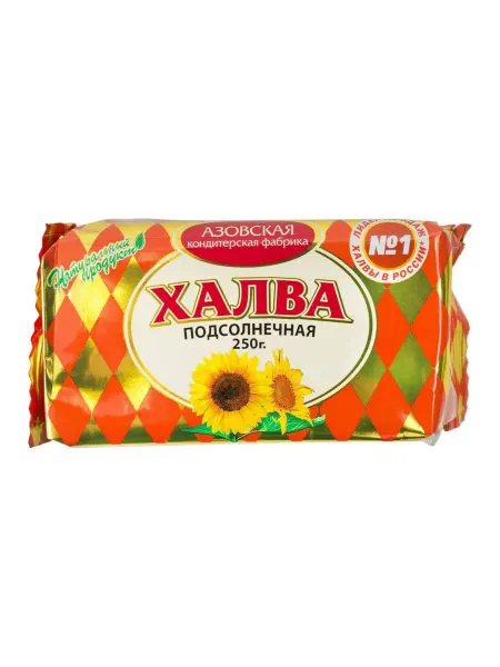 Халва подсолнечная Азовская кондитерская фабрика, 250г