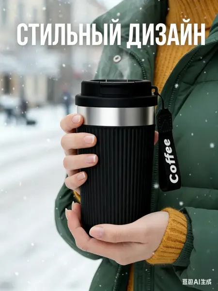 Термокружка для кофе и чая 450 мл Автокружка - Термостакан