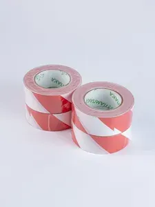 Лента сигнальная оградительная красная, 250 м * 48 мм, 4 шт