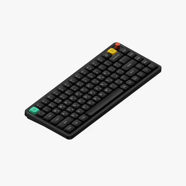 Беспроводная ультратонкая механическая клавиатура Nuphy AIR75v3 Nebula Dark, RGB, Hot Swap, Blush Nano Switch, NuPhy IO 2.0