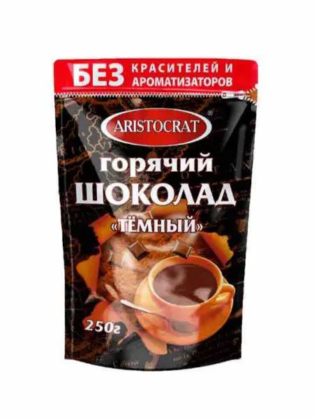 Какао-напиток aristocrat горячий шоколад темный 250г