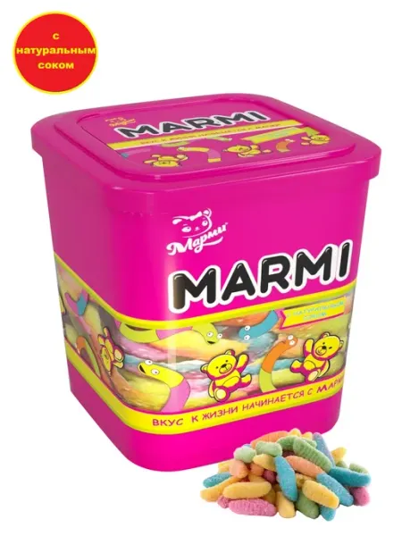 MARMI Жевательный мармелад желейный ассорти кислое 250г