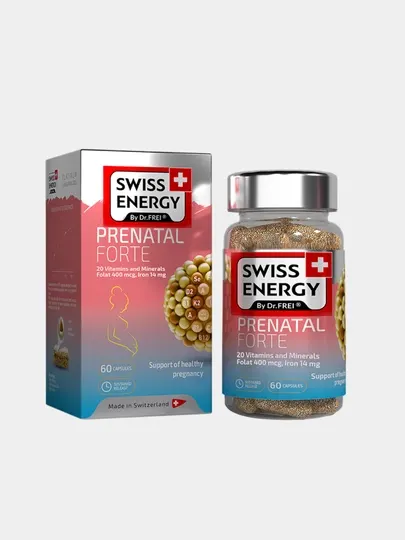 Витамины для беременных Swiss Energy Prenatal Multivit Forte, 60 капсул