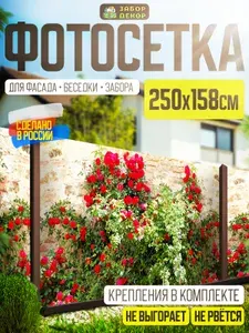 Фотосетка для забора беседки террасы фасада 250х158см