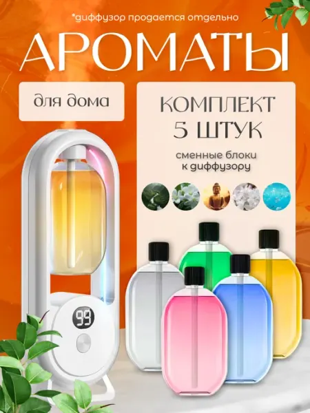 Риона Набор Ароматов 5 шт для автоматического освежителя воздуха