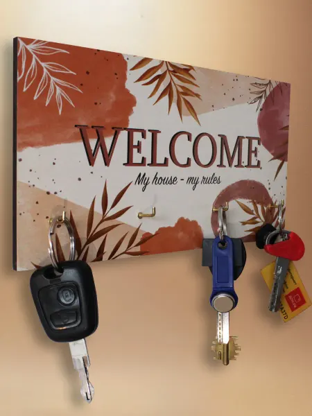 СИМФОНИЯ Ключница настенная Welcome деревянная 25х13 см