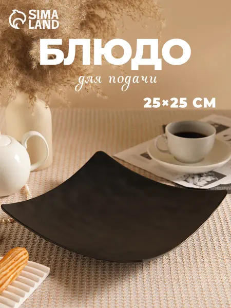 SKYPHOS Блюдо сервировочное для подачи 25×25 см пластик