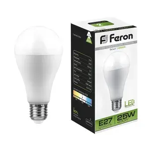 Лампа светодиодная Е27 мощность 25W цвет 4000K белый свет Feron LB-100 25791 Упаковка 10 штук