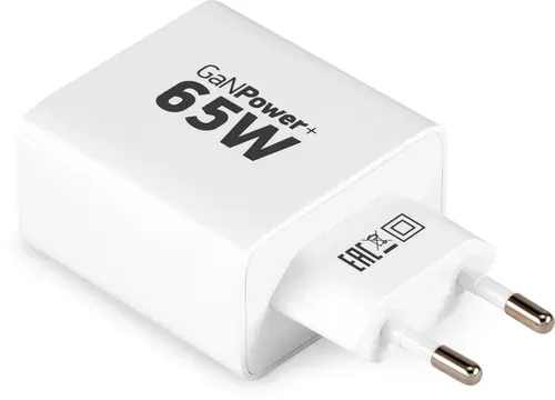 Зарядное устройство для телефона Digma 65W 3.25A (PD+QC) 2хUSB-C/USB-A, белый (DPW6B5GX12WH)
