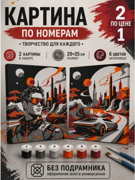 Ивановская картина Картина по номерам без подрамника «Чаепитие» 25x20 см