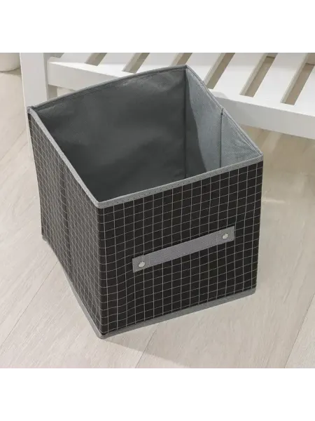 Стеллажный ящик для хранения Кло, 25x25x25 см, черный