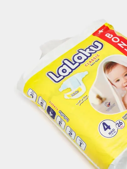 Подгузники LALAKU GIGA мини 4, 7 кг – 18 кг, 26